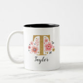 Tasse 2 Couleurs Monogramme rose (Gauche)