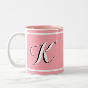 Tasse 2 Couleurs Monogramme rose