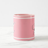 Tasse 2 Couleurs Monogramme rose (Centre)