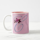 Tasse 2 Couleurs Monogramme rose C de roses (Gauche)