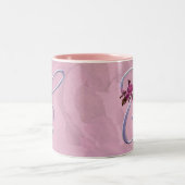 Tasse 2 Couleurs Monogramme rose C de roses (Centre)