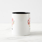 Tasse 2 Couleurs Monogramme rose Floral (Centre)