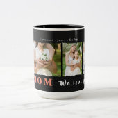 Tasse 2 Couleurs Monogramme simple Photo personnalisée Collage mère (Centre)