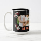 Tasse 2 Couleurs Monogramme simple Photo personnalisée Collage mère (Gauche)