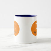 Tasse 2 Couleurs monogramme Twilight nom customisé et initiale (Centre)