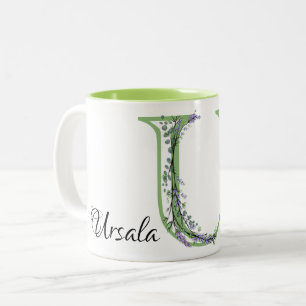 Tasse 2 Couleurs Monogramme U Lavender Eucalyptus
