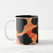 Tasse 2 Couleurs Monogramme vache noir et orange Impression (Gauche)