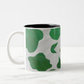 Tasse 2 Couleurs Monogramme vert et blanc de vache (Gauche)