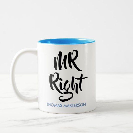 Tasse 2 Couleurs Monsieur Parfait Son Nom Amusant (Gauche)