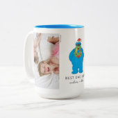 Tasse 2 Couleurs Monstre de biscuits de Noël | Meilleur papa - Phot (Devant gauche)