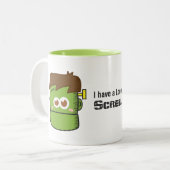 Tasse 2 Couleurs Monstre mignon de Frankenstein (Devant gauche)