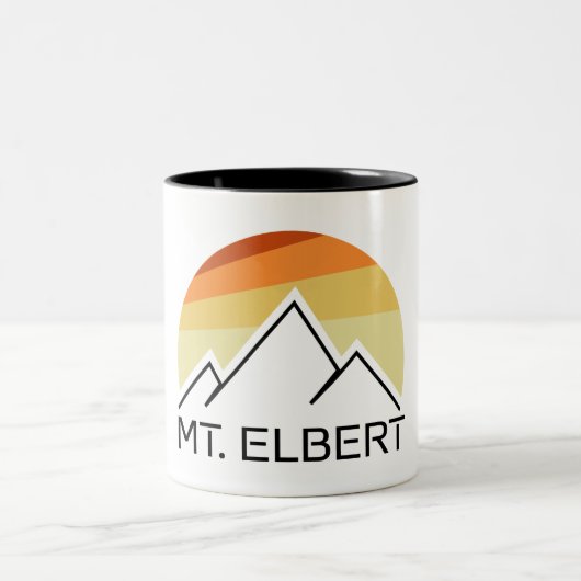 Tasse 2 Couleurs Mont Elbert Colorado Retro (Centre)