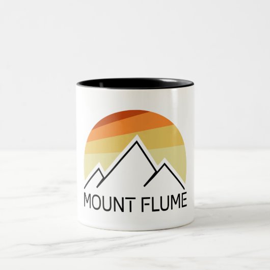 Tasse 2 Couleurs Mont Flume New Hampshire Retro (Centre)