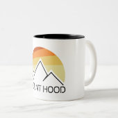 Tasse 2 Couleurs Mont Hood Oregon Rétro (Devant droit)
