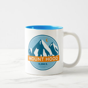 Tasse 2 Couleurs Mont Hood Oregon Stars Moon