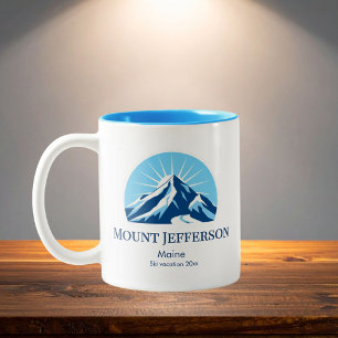 Tasse 2 Couleurs Mont Jefferson Maine station de ski souvenir
