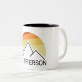 Tasse 2 Couleurs Mont Jefferson New Hampshire Retro (Devant droit)