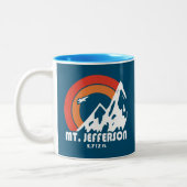 Tasse 2 Couleurs Mont Jefferson New Hampshire Sun Eagle (Gauche)