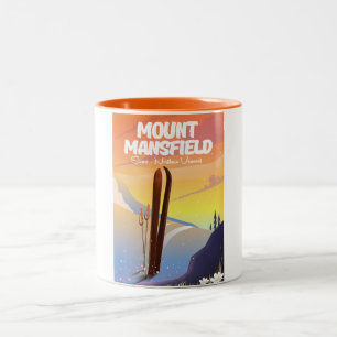Tasse 2 Couleurs Mont Mansfield, Stowe nord Vermont ski