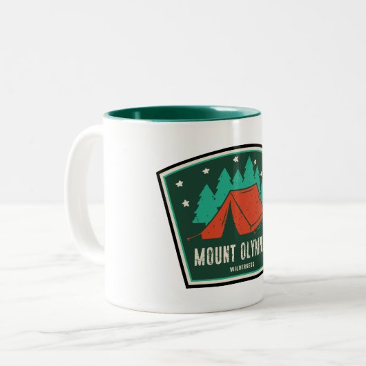 Tasse 2 Couleurs Mont Olympus Wilderness Utah Camping (Devant gauche)
