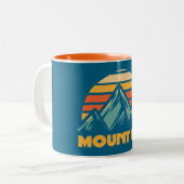 Tasse 2 Couleurs Mont Sill California Retro Turquoise (Devant gauche)