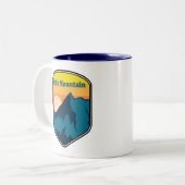 Tasse 2 Couleurs Mont Split Mountain Californie Lever du soleil (Devant gauche)