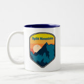 Tasse 2 Couleurs Mont Split Mountain Californie Lever du soleil (Gauche)