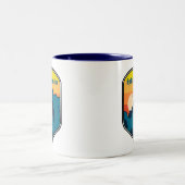 Tasse 2 Couleurs Mont Split Mountain Californie Lever du soleil (Centre)