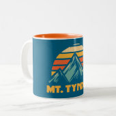 Tasse 2 Couleurs Mont Tyndall California Retro Turquoise (Devant gauche)