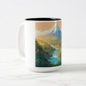 Tasse 2 Couleurs Montagnes et rivières  (Devant gauche)