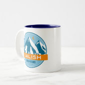 Tasse 2 Couleurs Montagnes Salish Montana (Devant gauche)