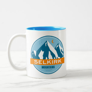 Tasse 2 Couleurs Montagnes Selkirk Colombie-Britannique Étoiles Lun