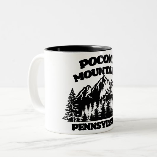 Tasse 2 Couleurs Monts Pocono Pennsylvanie (Devant gauche)