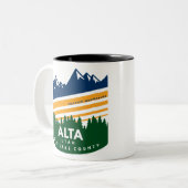 Tasse 2 Couleurs Monts Wasatch Alta Utah (Devant gauche)