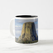 Tasse 2 Couleurs Monument national de Devils Tower (Devant gauche)