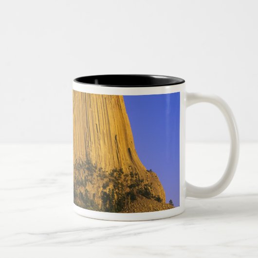 Tasse 2 Couleurs Monument national de la tour Devils au Wyoming (Droit)