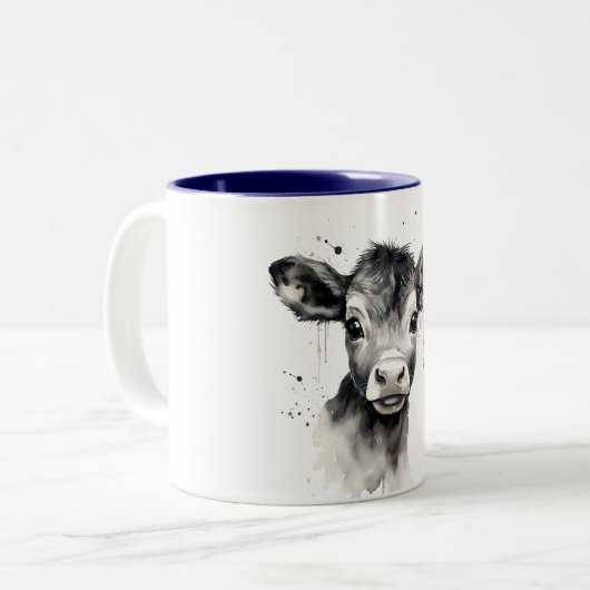 Tasse 2 Couleurs ☕ 🐄 "Moo-ment of Zen" 🐄 de vaches ☕ (Devant gauche)