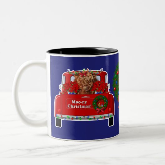 Tasse 2 Couleurs Moo-ry Noël Petit Camion Rouge (Gauche)