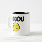 Tasse 2 Couleurs Moodu Tamil Shutup drôle (Devant gauche)