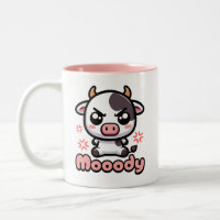 Moody ! Caricature de chignon de vache en colère m