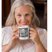 Tasse 2 Couleurs Moonlit Nordic Forest, personnalisable