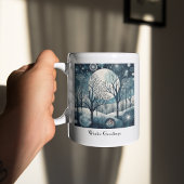 Tasse 2 Couleurs Moonlit Nordic Forest, personnalisable