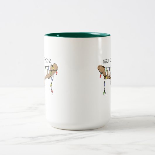 Tasse 2 Couleurs Moose Cute Funny Noël (Centre)