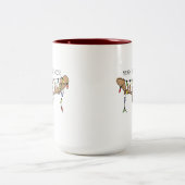 Tasse 2 Couleurs Moose Cute Funny Noël (Centre)