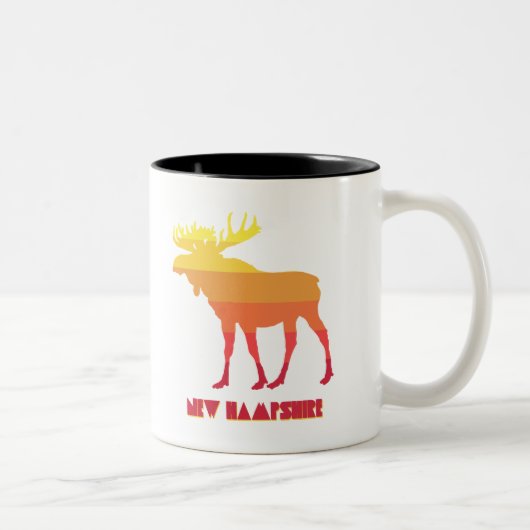 Tasse 2 Couleurs Moose du New Hampshire (Droit)