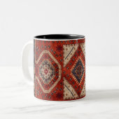 Tasse 2 Couleurs Moquette orientale turque perse rouge (Devant gauche)
