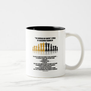 Tasse 2 Couleurs Moralité des échecs Benjamin Franklin Reflective d