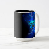 Tasse 2 Couleurs Morpho Butterfly in the Dark Background (Devant droit)