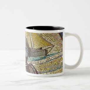 Tasse 2 Couleurs Mosaïque du vieux casque de plongeurs