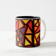 Mosaïque géométrique multicolore de triangles